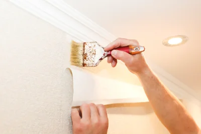 Pose de papier peint au Frestoy-Vaux — revêtements muraux et toiles de verre